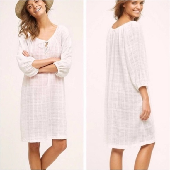 Anthropologie Other - Anthropologie Mermaid Coastland Coverup White Midi Dress NWT